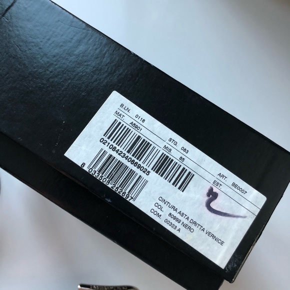 Dolce & Gabbana Black Patent Leather Unisex Belt - Picture 2 of 5